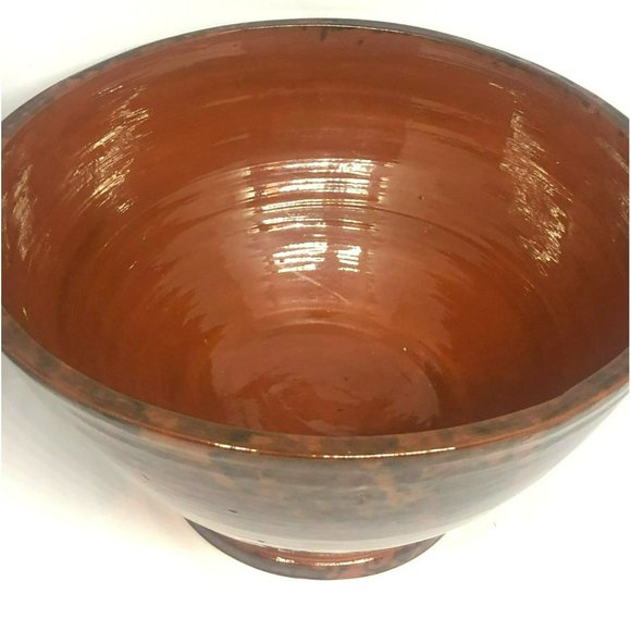 Huberhaus Redware Bowl, John Huber, 1994, Handmade Pottery - Picture 2 of 5